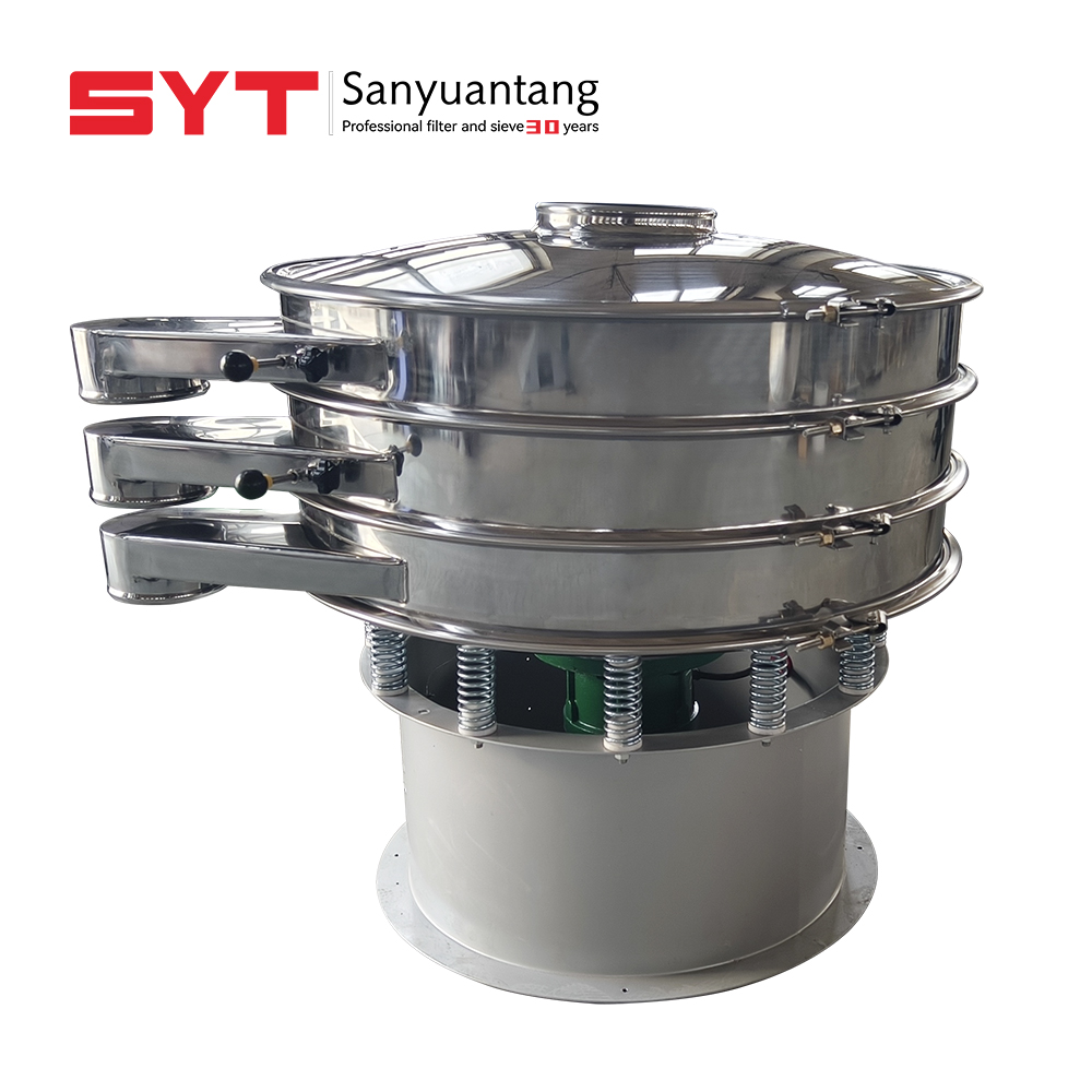 Rotary Vibrating Screen for Improving Screening Efficiency of Acrylic Powder